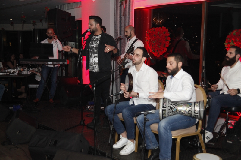 Charbel Khalil and the band at Burj on Bay 